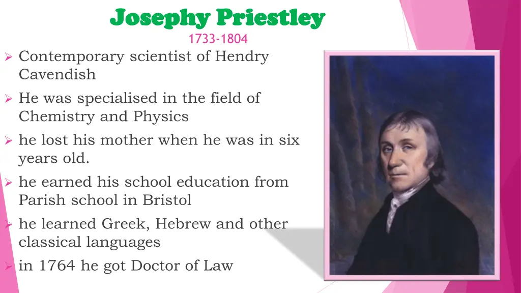 josephy josephy priestley priestley 1733 1804