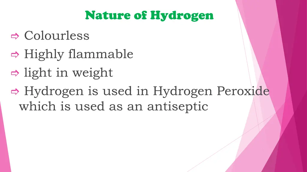 nature of hydrogen