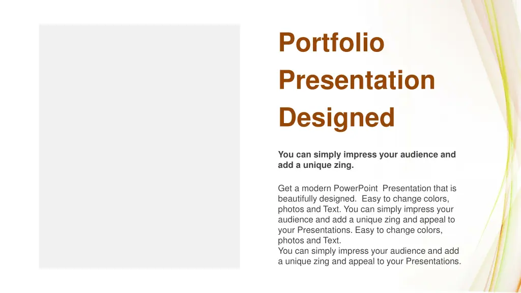 portfolio presentation designed