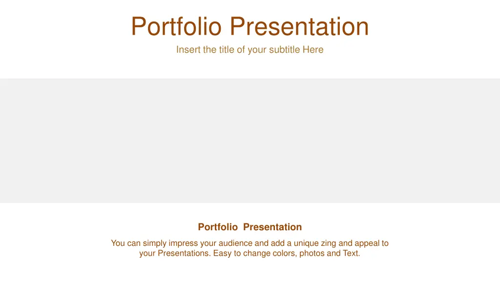 portfolio presentation insert the title of your 1