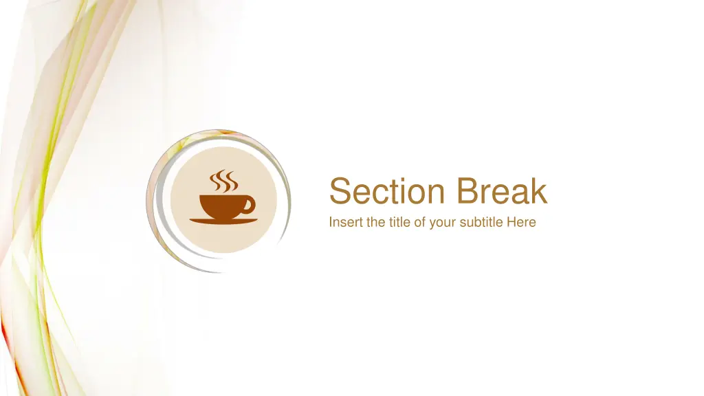 section break insert the title of your subtitle
