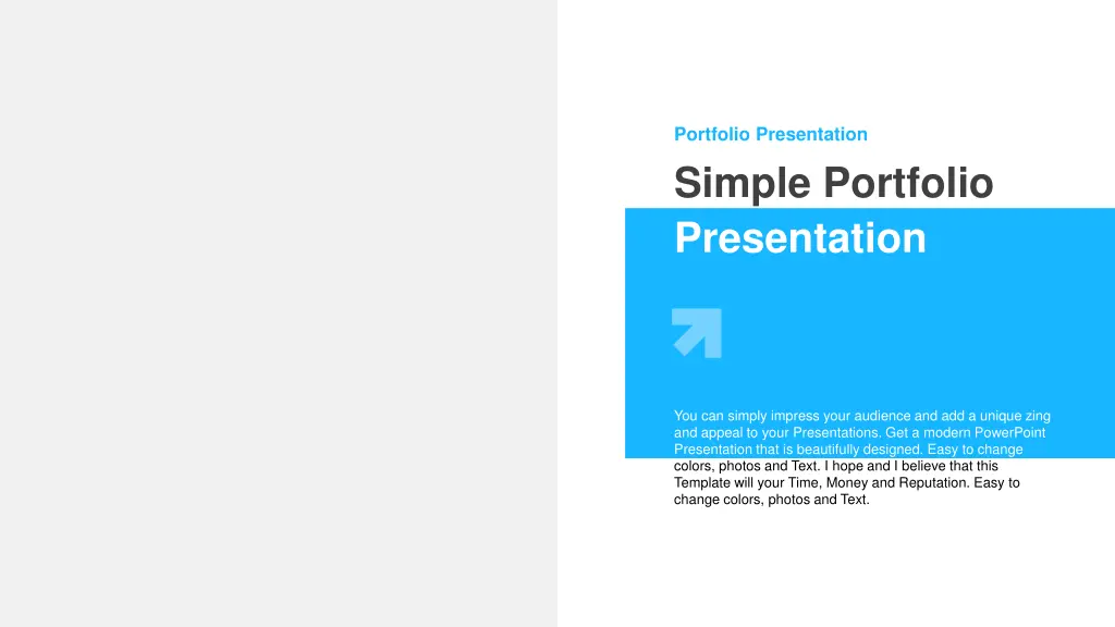 portfolio presentation simple portfolio