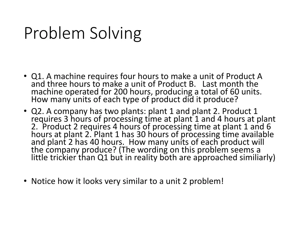 problem solving