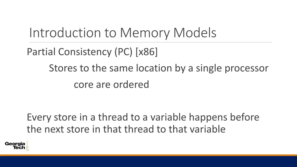 introduction to memory models 2