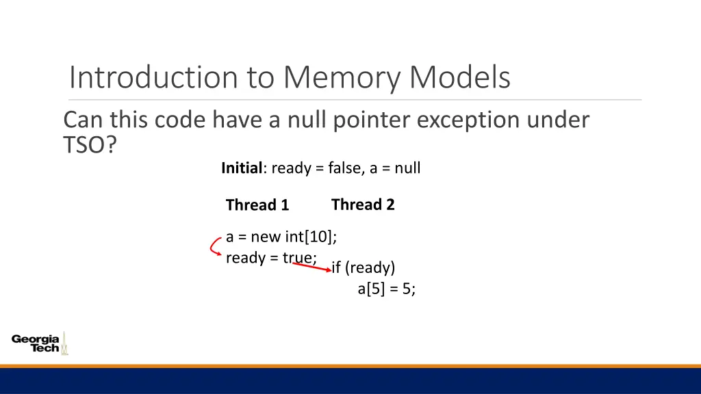 introduction to memory models can this code have 1