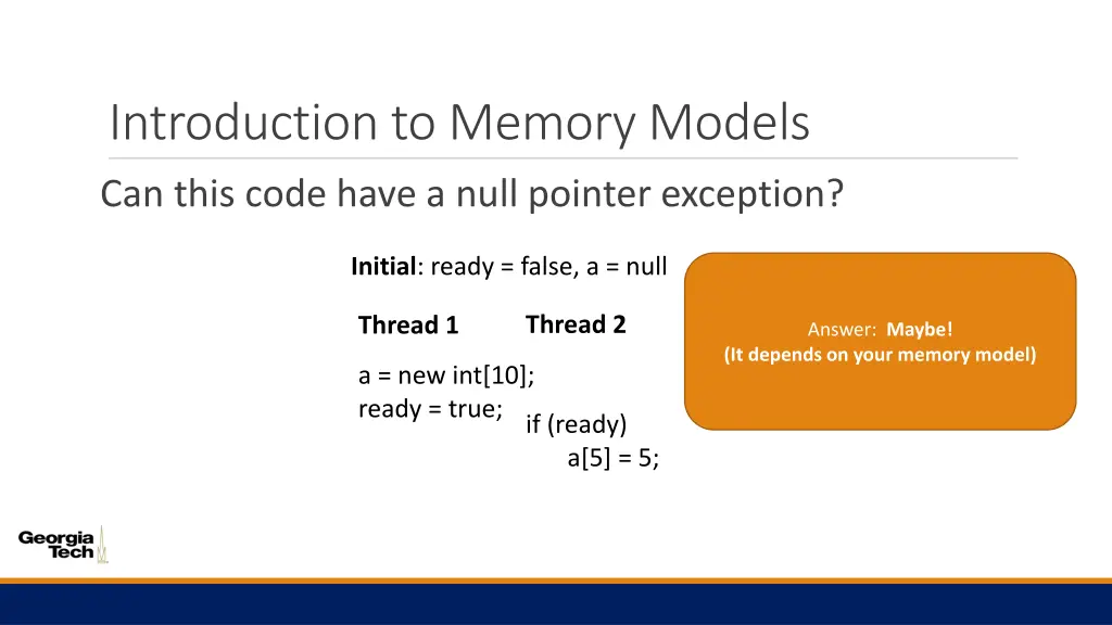 introduction to memory models