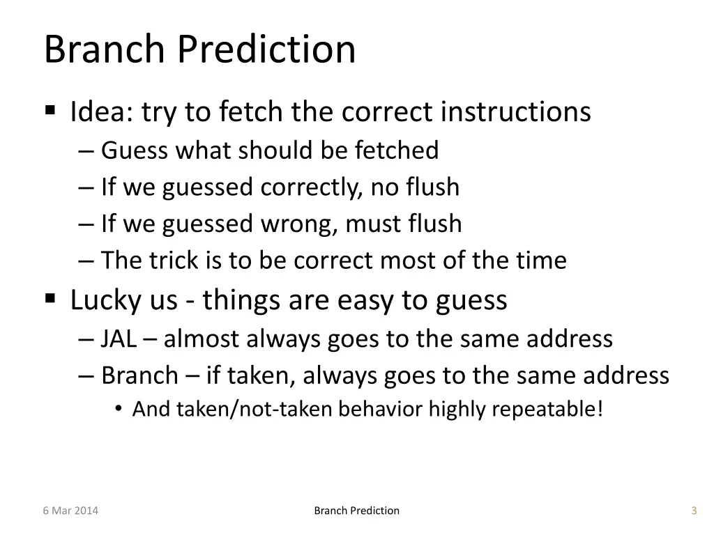 branch prediction 1
