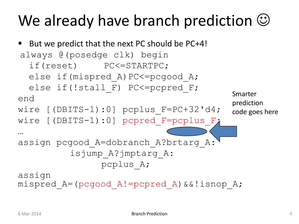 we already have branch prediction