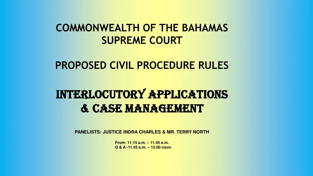 commonwealth of the bahamas supreme court