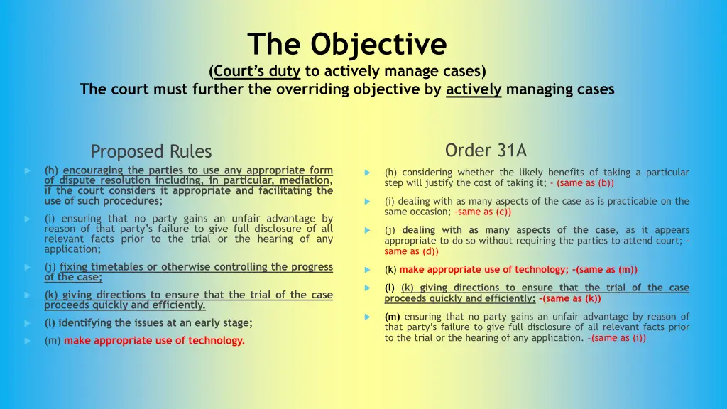 the objective court s duty to actively manage 1