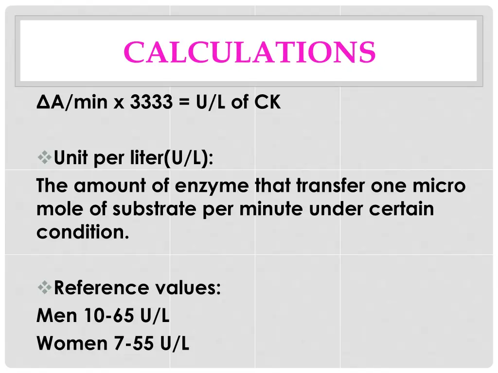 calculations