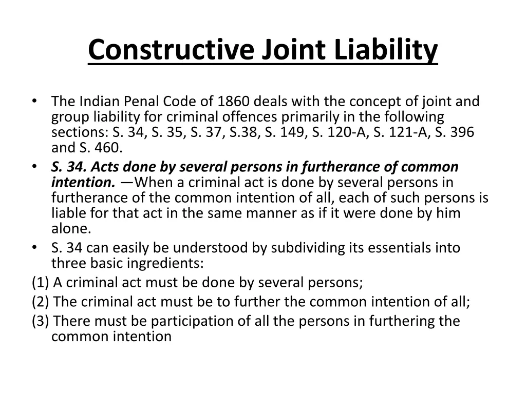constructive joint liability