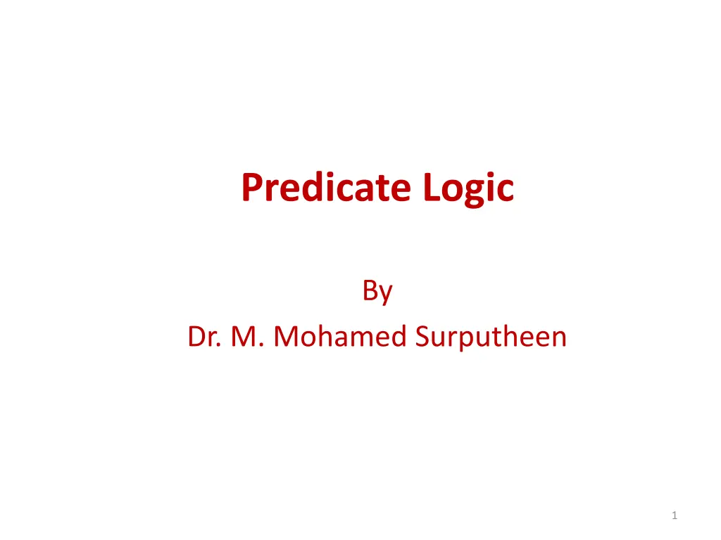 predicate logic