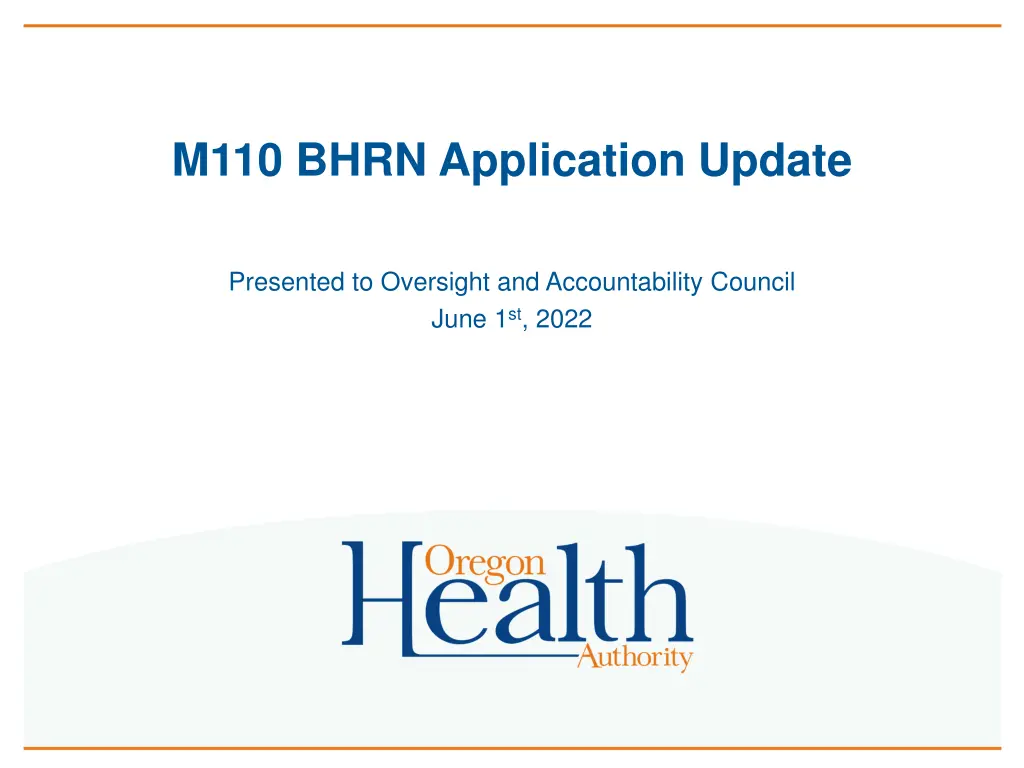 m110 bhrn application update