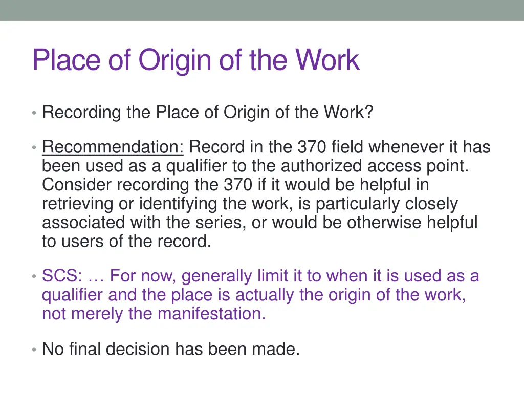 place of origin of the work