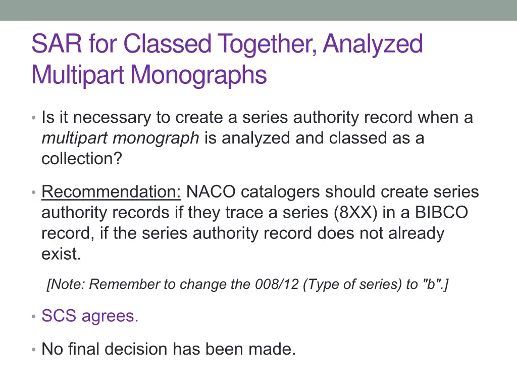 sar for classed together analyzed multipart