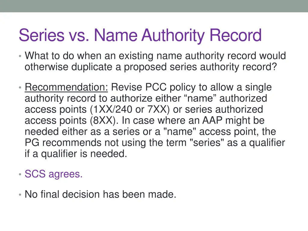 series vs name authority record