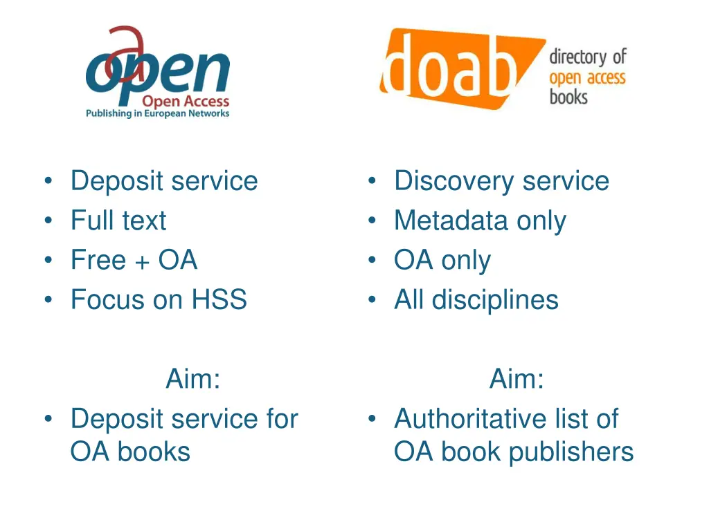 deposit service full text free oa focus on hss