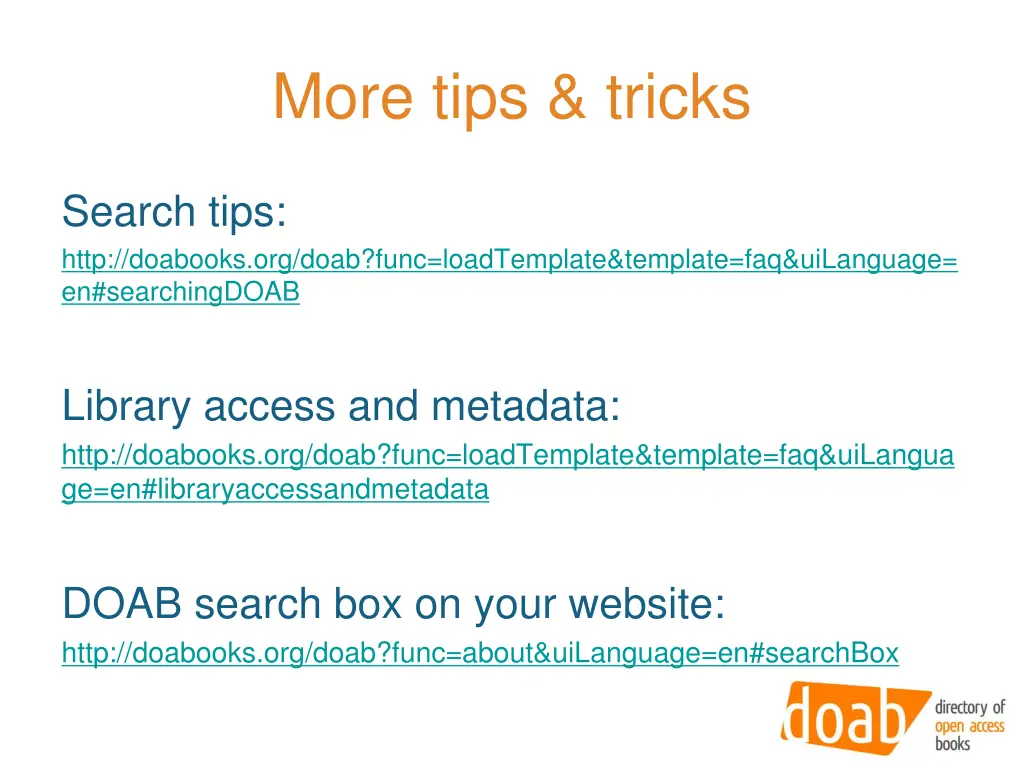 more tips tricks