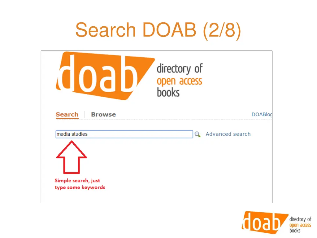 search doab 2 8