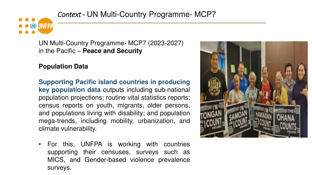 context context un multi country programme mcp7