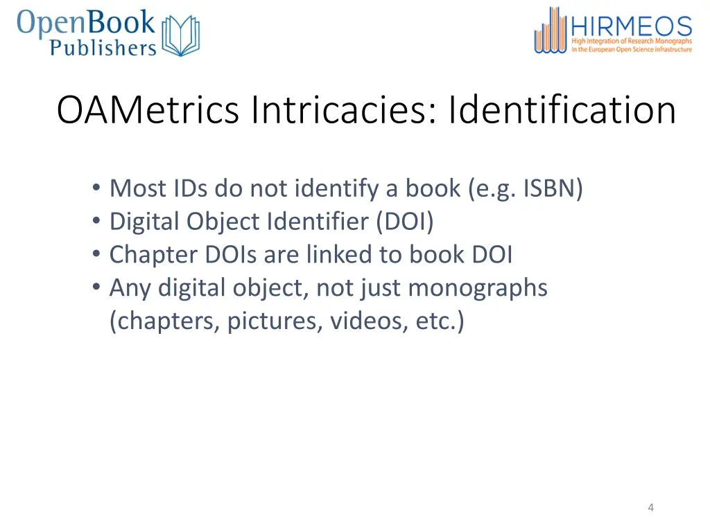 oametrics intricacies identification