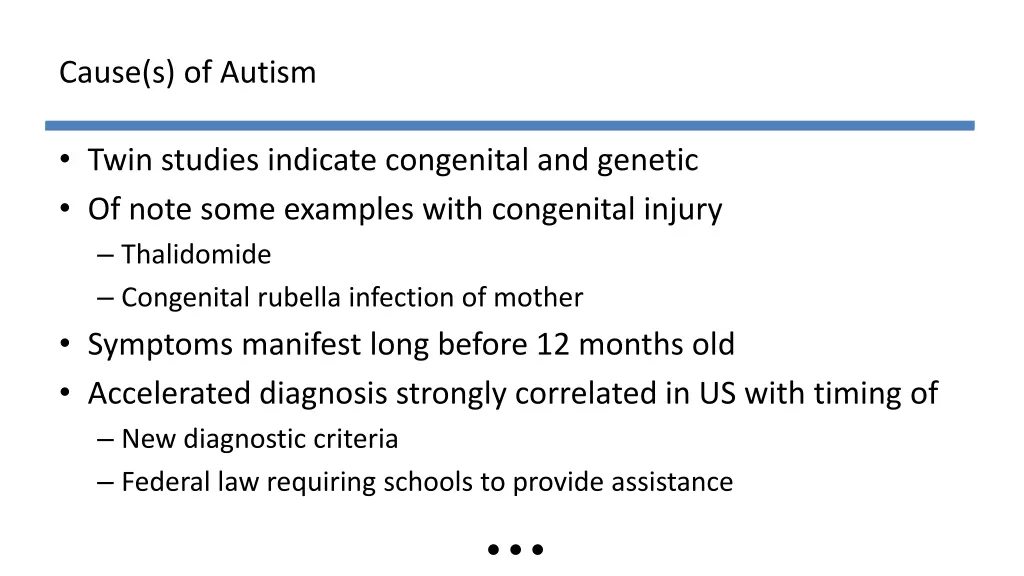 cause s of autism