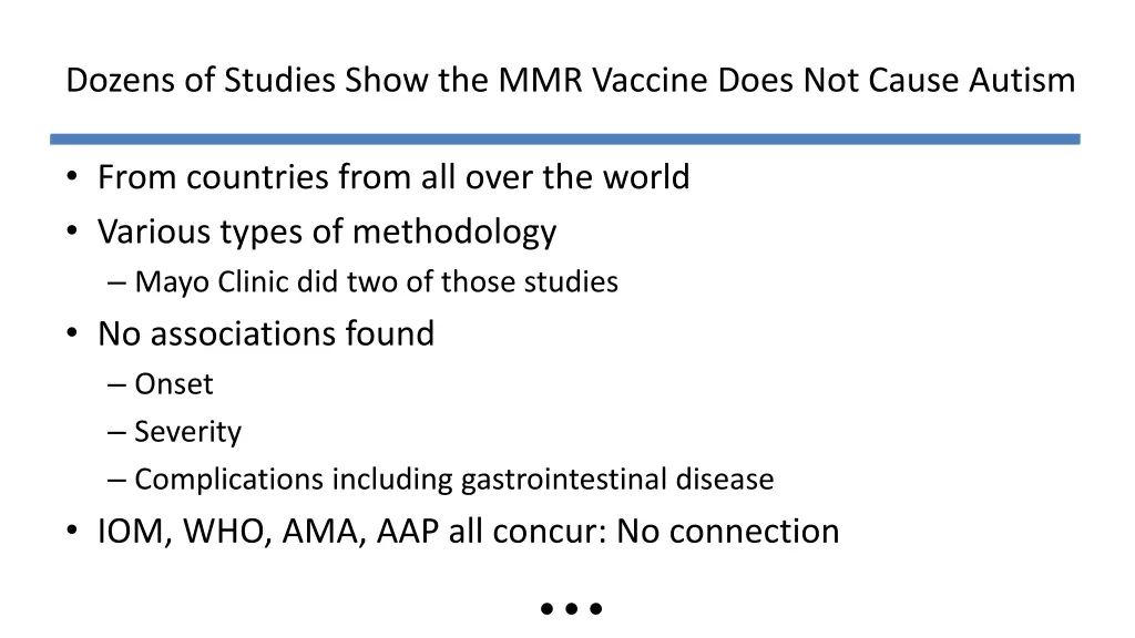 dozens of studies show the mmr vaccine does