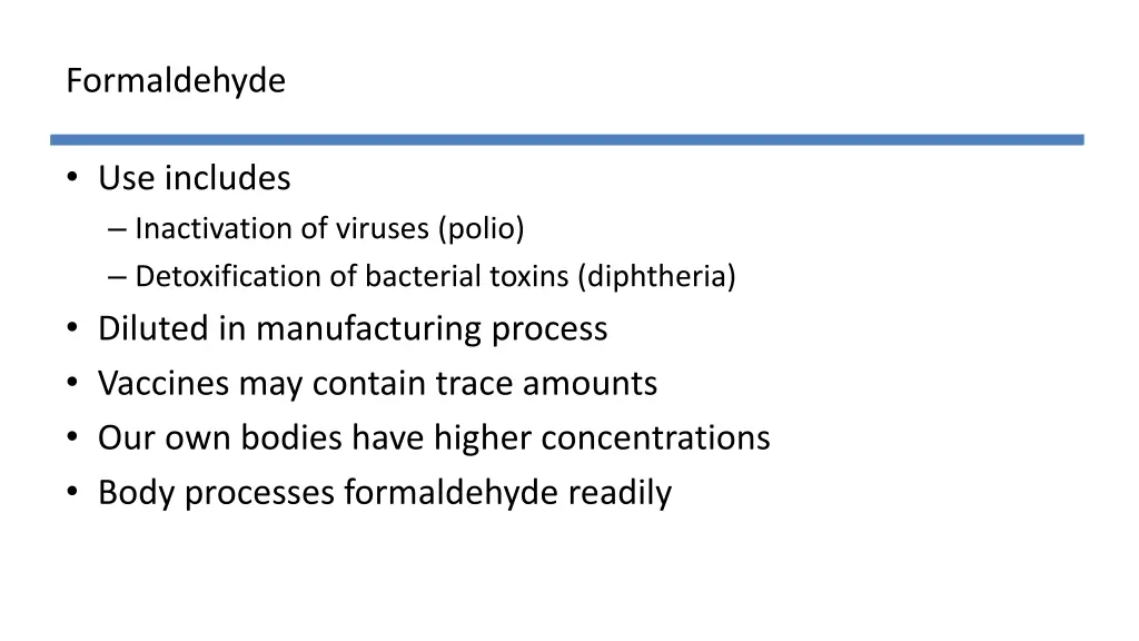 formaldehyde