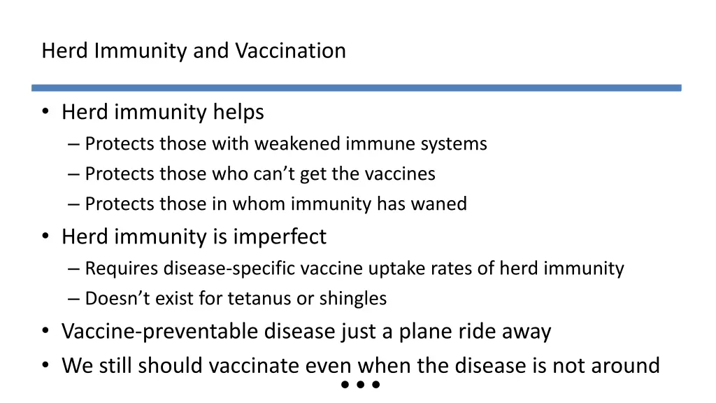 herd immunity and vaccination