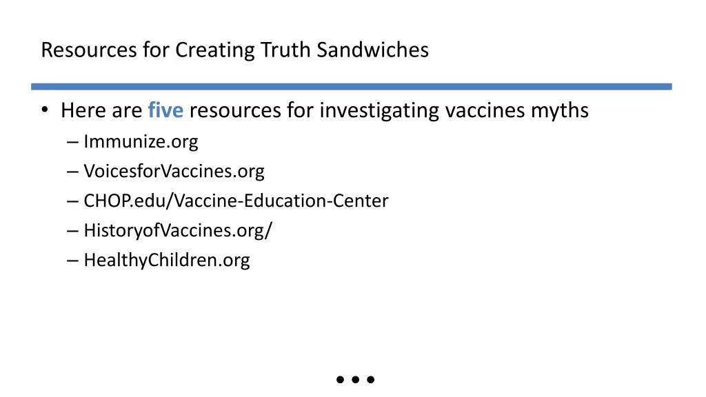 resources for creating truth sandwiches