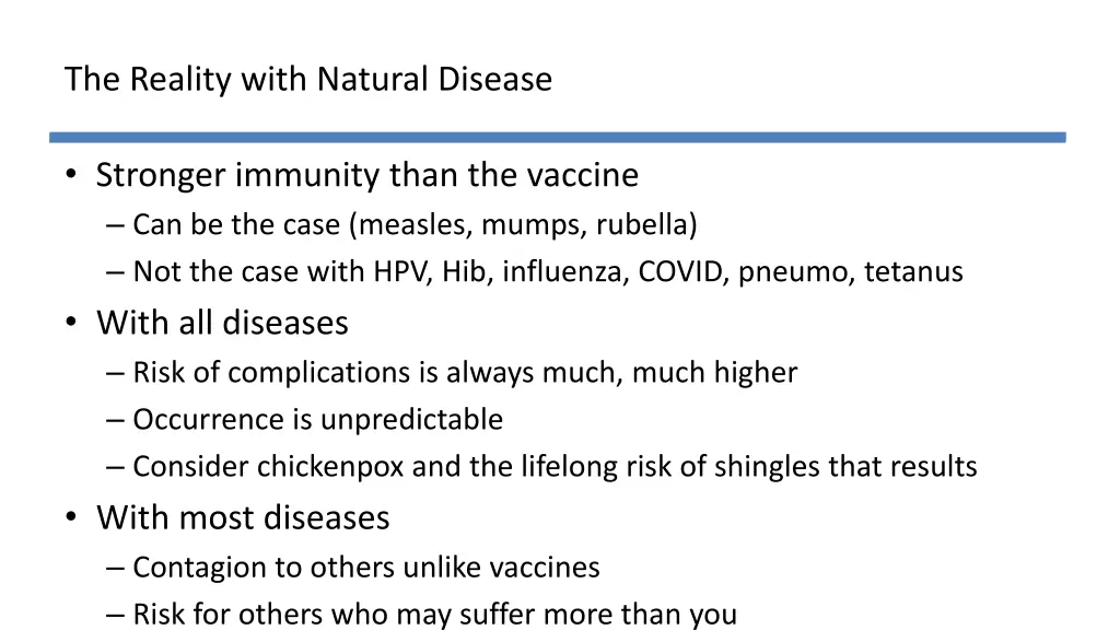 the reality with natural disease