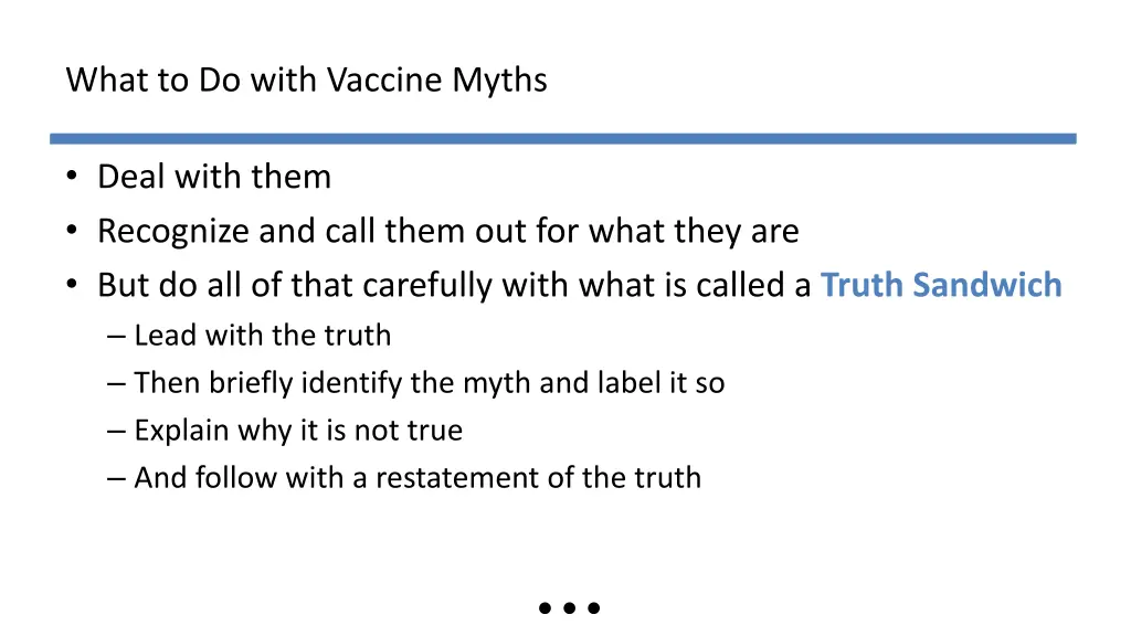 what to do with vaccine myths