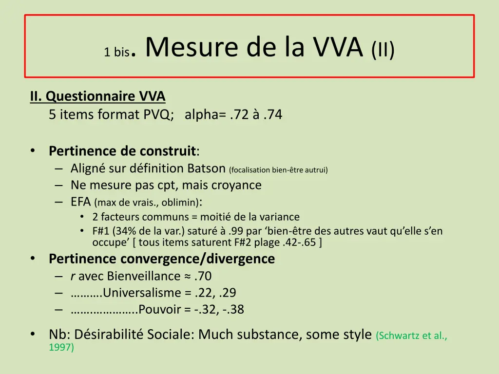 1 bis mesure de la vva ii