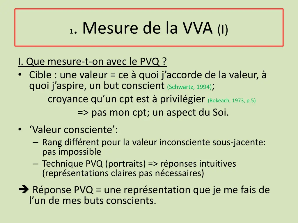 1 mesure de la vva i