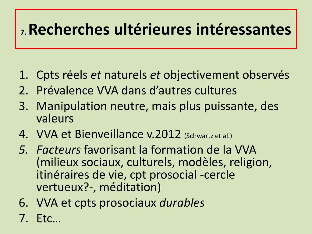 7 recherches ult rieures int ressantes