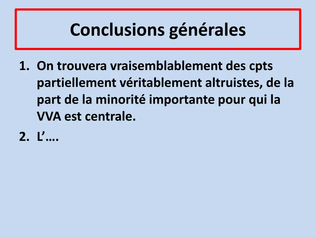 conclusions g n rales