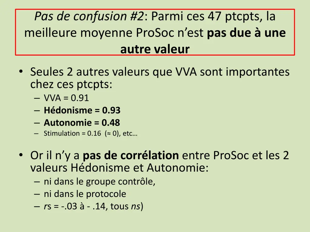 pas de confusion 2 parmi ces 47 ptcpts