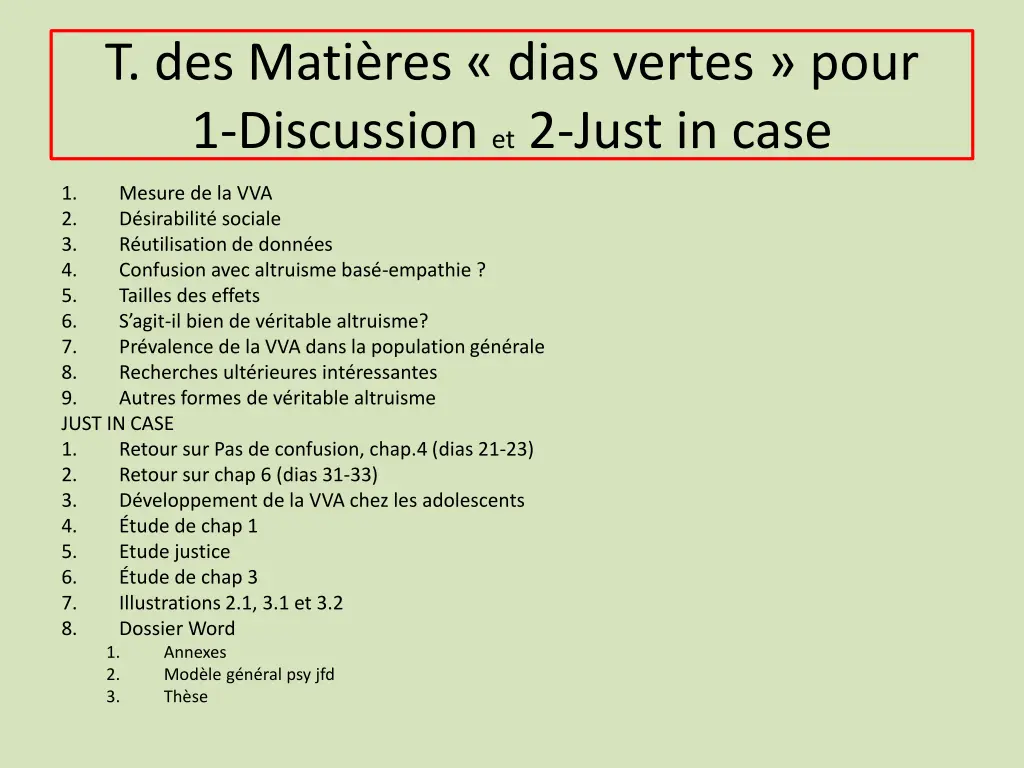 t des mati res dias vertes pour 1 discussion