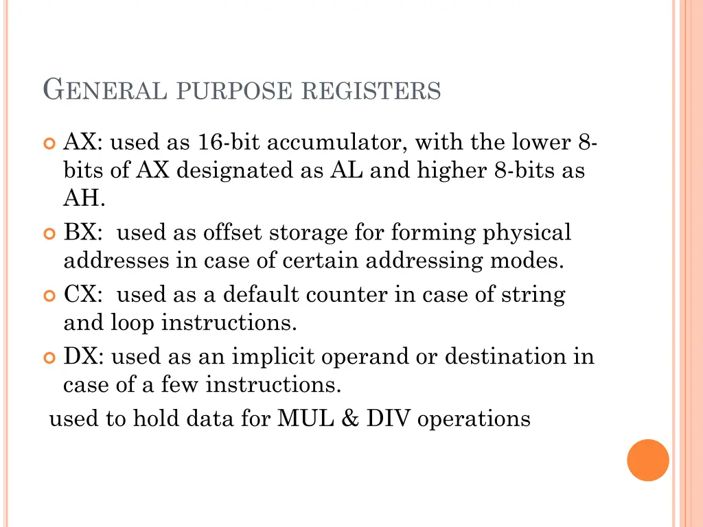 g eneral purpose registers