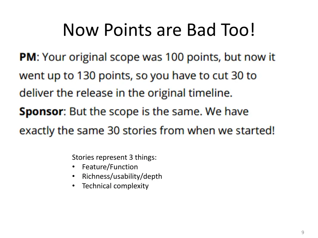 now points are bad too