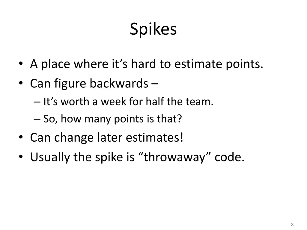 spikes