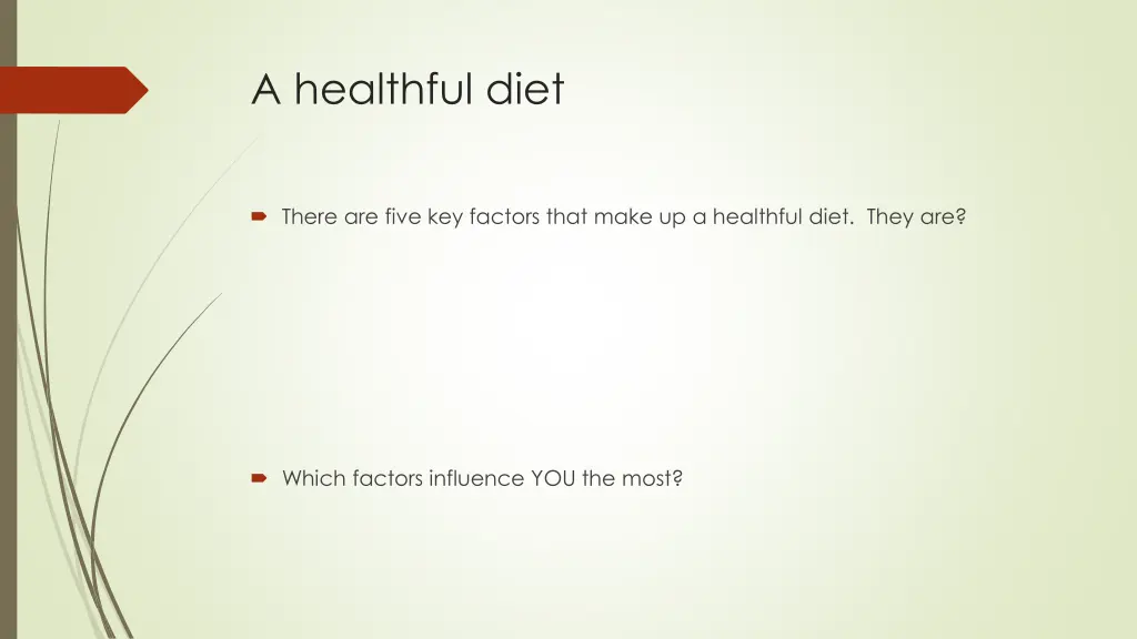 a healthful diet