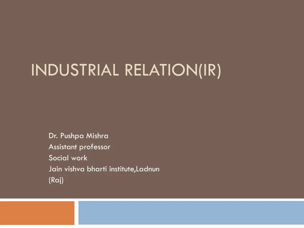 industrial relation ir