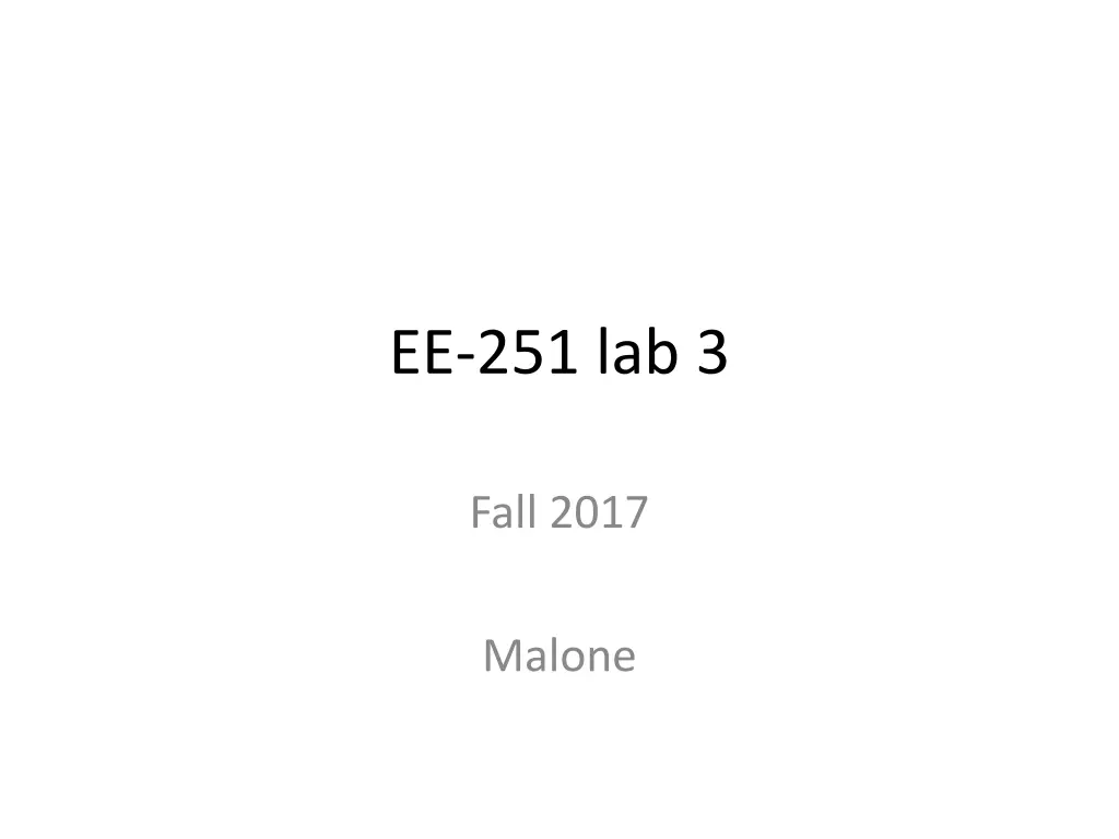 ee 251 lab 3