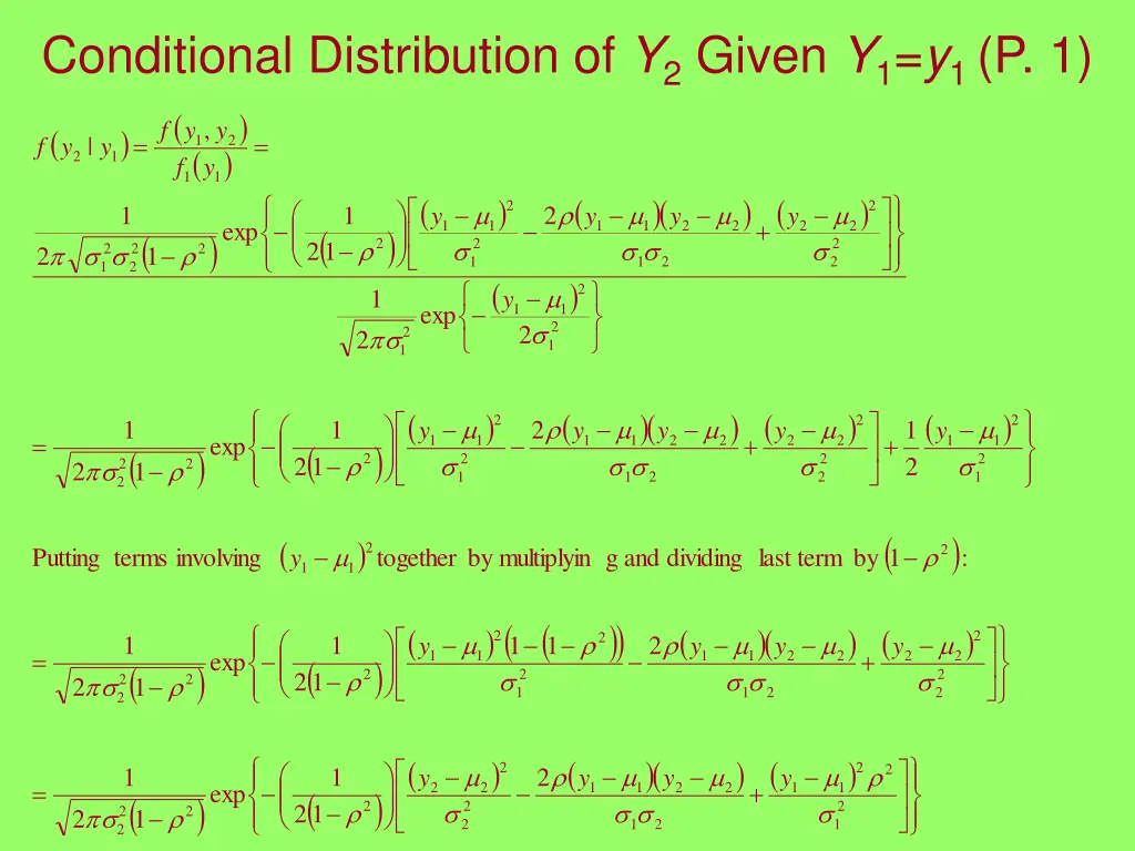 conditional distribution of y 2 given