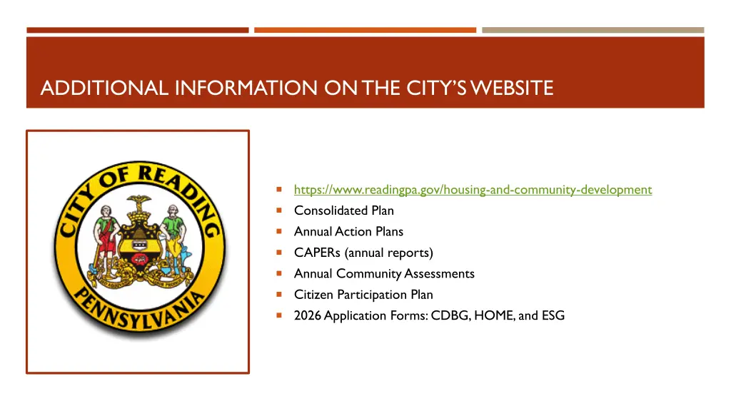 additional information on the city s website