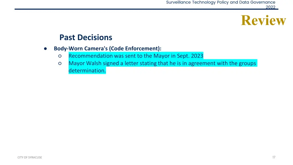 surveillance technology policy and data governance 14