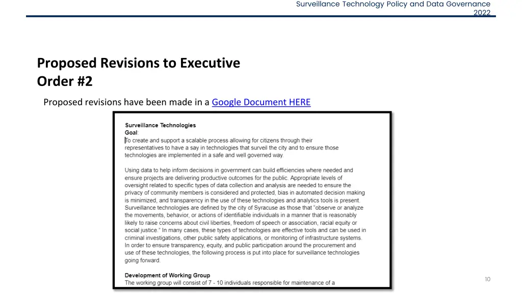 surveillance technology policy and data governance 9