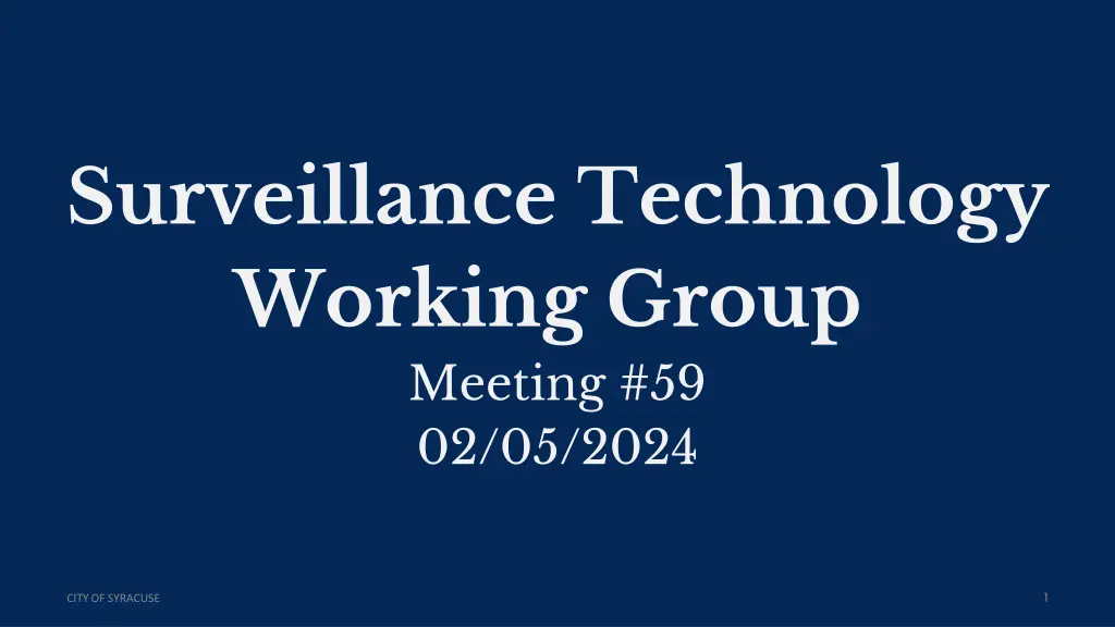 surveillance technology policy and data governance
